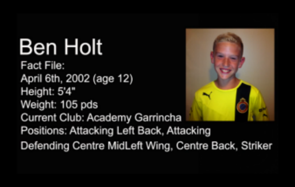 Ben Holt Soccer Video